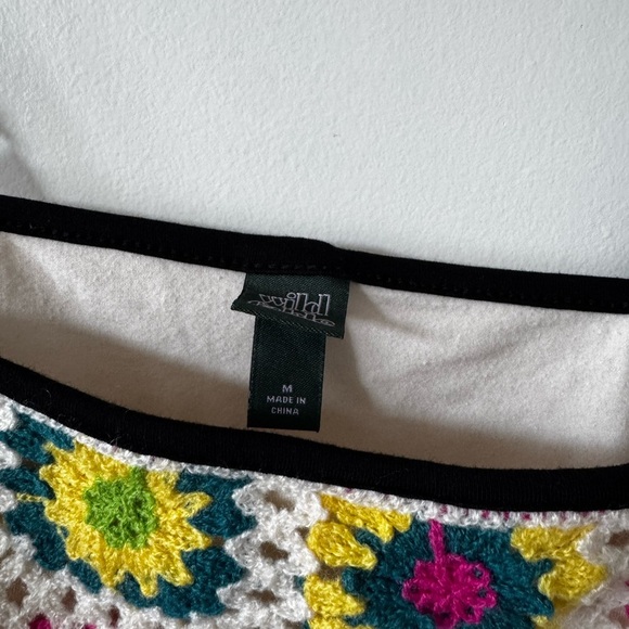 Festival Top, Crocheted, Granny Square Tank, S/M, Wild Fable - Picture 6 of 9